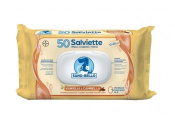 Elanco Salviette Detergenti Vaniglia Cannella per Cani da 50 Pezzi